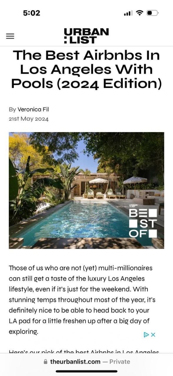 Designer Pool Under The Hollywood Sign Hébergement de vacances